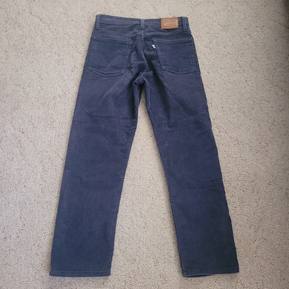 Levi's Premium Wedgie Straight Blue Corduroy Pants - Picture 6 of 7